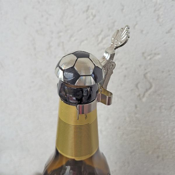 Set Fussball Zinndeckel für Bierflaschen
