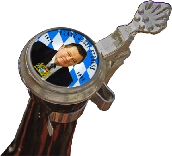 Franz Josef Strauss - Zinndeckel
