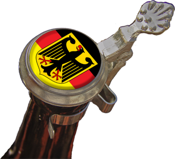 Deutschlandfahne mit Bundesadler Zinndeckel