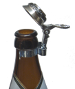 Zinndeckel für Bierflaschen Flachdeckel mit Seitenmuster