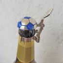 Fussball Blau-Weiss Zinndeckel für Bierflaschen